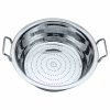 Pre Seasoned Frying Pan 8 inch / 1.1 Litre Cast Iron Skillet Stainless Steel Vegetable Filter 22G - 38.5 x 20.5cm