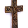 Jesus Christ Cross Catholic Wooden Crucifix for Wall Jesus Christ Cross Catholic Wooden Crucifix for Wall, Church Chapel | Home Decor | Wood - 12.25" Inches - Brown