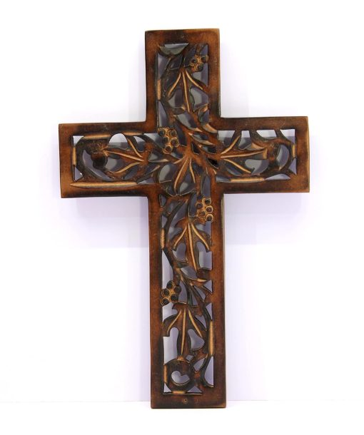 Jesus Christ Cross Catholic Wooden Crucifix for Wall Jesus Christ Cross Catholic Wooden Crucifix for Wall, Church Chapel | Home Decor | Wood - 12.25" Inches - Brown