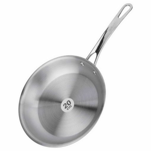 Stainless Steel Triply Frying Pan With Lid - 20Cm