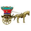 Brass Horse Cart Showpiece 5X2.5X3 Inches Multicolour Brass Horse Cart Showpiece 5X2.5X3 Inches Multicolour