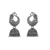 Silver Plated Krishna And Radha Jhumki Earrings For Women