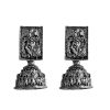 Silver Plated Krishna And Radha Jhumki Earrings For Women