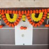 Artificial Marigold Flowers Garlands Double line Door Toran for Main Door Artificial Marigold Flowers Garlands Double line Door Toran for Main Door,Hanging Toran for Festive Decorations, Doorway Leaves toran (Orange &Yellow -Pack of 1)