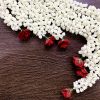 70Cm Spherical Garland Toran Artificial Jasmine Buds And Rose Strings Garland Off White - Pack Of 1