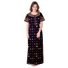 Women's Rajasthani Cotton Printed Nighty Mustard Blue