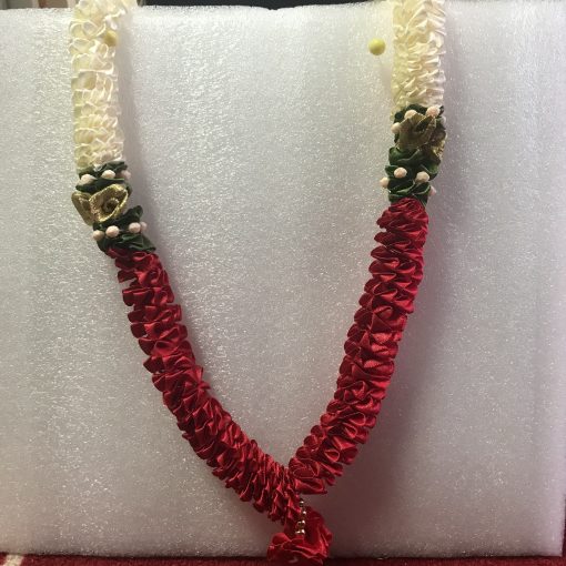 80Cm Red And White Floral Mala Garland Toran