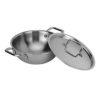 Tri-Ply Stainless Steel Induction Base Kadhai With Steel Lid (28cm Tri-Ply Stainless Steel Induction Base Kadhai With Steel Lid (28cm, 3.5)