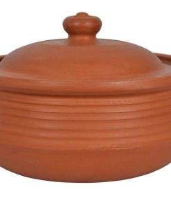 Unglazed Traditional Clay Handi Pot with Lid