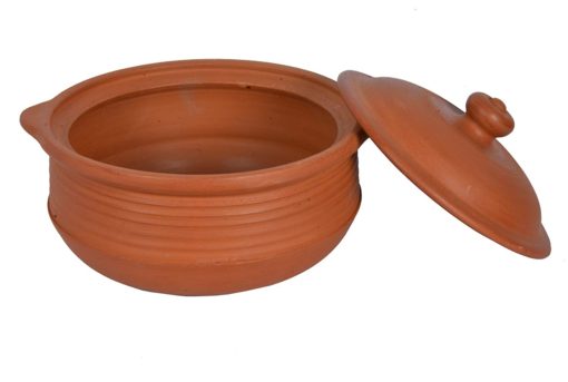 Unglazed Traditional Clay Handi Pot with Lid