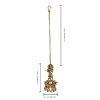 Brass Hanging Lord Krishna Playing Flute Oil Lamp Diya With Bells - 9 Slots