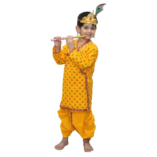 Baby Krishna Brocade Fabric Janmashtami Costume (2-3 Years) Baby Krishna Brocade Fabric Janmashtami Costume (2-3 Years)