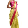 Women'S Banarasi Katan Silk Saree With Blouse Piece - Lime Green Women'S Banarasi Katan Silk Saree With Blouse Piece - Lime Green