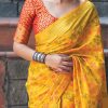 Women'S Handloom Cotton Silk Zari Saree With Blouse Piece - Black Women'S Banarasi Silk Patola Saree With Blouse Piece - Yellow