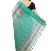 Women Handloom Checkered Cotton Silk Saree With Blouse Piece Women Handloom Checkered Cotton Silk Saree With Blouse Piece