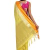 Women'S Banarasi Katan Silk Saree With Blouse Piece - Lime Green Women'S Banarasi Katan Silk Saree With Blouse Piece - Lime Green