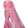 Women'S Banarasi Silk Saree With Blouse Piece - Peach And Grey Women'S Linen Saree With Blouse Piece - Pink