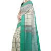 Women Handloom Checkered Cotton Silk Saree With Blouse Piece Women Handloom Checkered Cotton Silk Saree With Blouse Piece