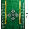 Traditional Kolam Design With Marigold Flower Backdrop cloth For House Hold Function