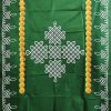 Traditional Kolam Design With Marigold Flower Backdrop cloth For House Hold Function