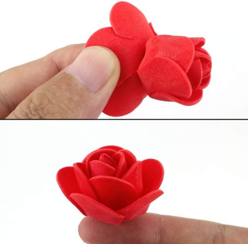 Stemless Floating Artificial Flower Heads Mini Small Floral Fake Foam Rose for Crafts, Festival, Home, Pooja Room Decorations Pack of 10