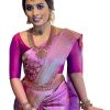 Banarasi Silk Blend Pink Saree