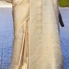 Banarasi Silk Blend Golden Colour Saree