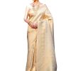 Banarasi Silk Blend Golden Colour Saree