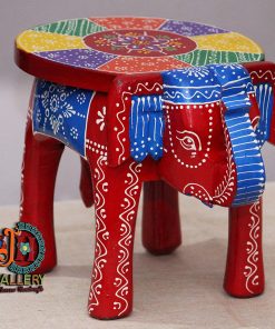 Wood Elephant Stool For Home Decoration
