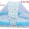 Baby Bedding Set with Mosquito Net and Bumper Guard (Blue) Cotton Baby Bedding Set with Mosquito Net and Bumper Guard (Blue) Cotton