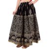 Traditional Black Jaipuri Rajasthani Animal Gold Block Print Women Long Skirt Traditional Black Jaipuri Rajasthani Animal Gold Block Print Women Long Skirt