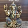 Brass with Stone work Lord Ganesha Statue/Idol/Sculpture - 60 Cm height