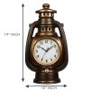 Plastic Lantern Shaped Wall Clock for Home and Office Decor (19 in Plastic Lantern Shaped Wall Clock for Home and Office Decor (19 in, Gold)