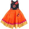 Kids Baby Girl's Silk Readymade Lehenga Choli Set Orange 12 - 24 Months Kids Baby Girl's Silk Readymade Lehenga Choli Set Orange 12 - 24 Months