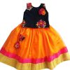 Kids Baby Girl's Silk Readymade Lehenga Choli Set Orange 3 -6 Months Kids Baby Girl's Silk Readymade Lehenga Choli Set Orange 3 -6 Months