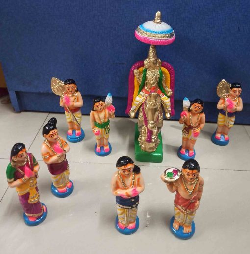 Kallazhagar Set ? Paper Mache Navaratri Golu/Kolu Set - Gollu Dolls Kallazhagar Set ? Paper Mache Navaratri Golu/Kolu Set - Gollu Dolls, Kolu Dolls