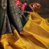 Green and Yellow Kanjivaram Soft Silk Saree With Blouse Piece Green and Yellow Kanjivaram Soft Silk Saree With Blouse Piece