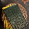 Green and Yellow Kanjivaram Soft Silk Saree With Blouse Piece Green and Yellow Kanjivaram Soft Silk Saree With Blouse Piece