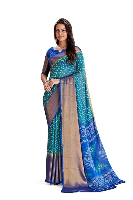 Blue Bandhani Saree Blue Bandhani Saree