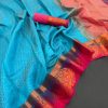 Green and Pink Soft Kanjivaram Silk Saree All Over Saree With Jalar Blue and Pink Soft Kanjivaram Silk Saree All Over Saree With Jalar