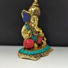 Brass Ganesha stone work statue