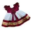 Baby Girls Cotton Silk Midi/Knee Length Festive/Wedding Pattu Dress (3 months - 6 months) Baby Girls Cotton Silk Midi/Knee Length Festive/Wedding Pattu Dress (3 months - 6 months)