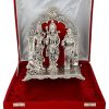 Silver Plated Ram Darbar GodIdol Statue Oxidised Finish with Beautiful Velvet Box Packing and (24H x 21W x 11L CM )