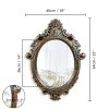 Antique Wall Mirror - Ornate Elliptical Design with Compressed Wooden Frame Vintage Wall Mount Mirror Makeup Elegant Hanging Glass Living Room Bedroom Bathroom Basin Home Decor (64x46 cm) Antique Wall Mirror - Ornate Elliptical Design with Compressed Wooden Frame Vintage Wall Mount Mirror Makeup Elegant Hanging Glass Living Room Bedroom Bathroom Basin Home Decor (64x46 cm)