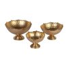 Innovative Handicrafts Iron Solid Urli Set of 3 With 3 diya Innovative Handicrafts Iron Solid Urli Set of 3 With 3 diya