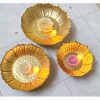 Innovative Handicrafts Iron Solid Urli Set of 3 With 3 diya Innovative Handicrafts Iron Solid Urli Set of 3 With 3 diya