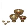 Innovative Handicrafts Iron Solid Urli Set of 3 With 3 diya Innovative Handicrafts Iron Solid Urli Set of 3 With 3 diya